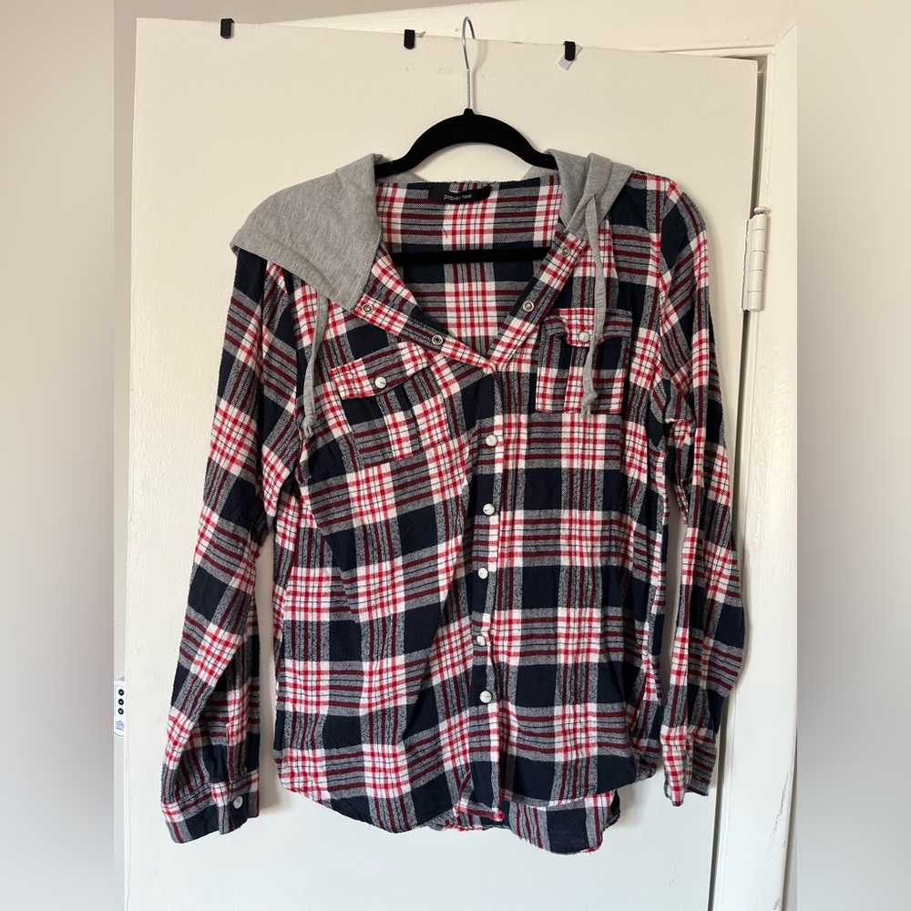 Flannel sweatshirt